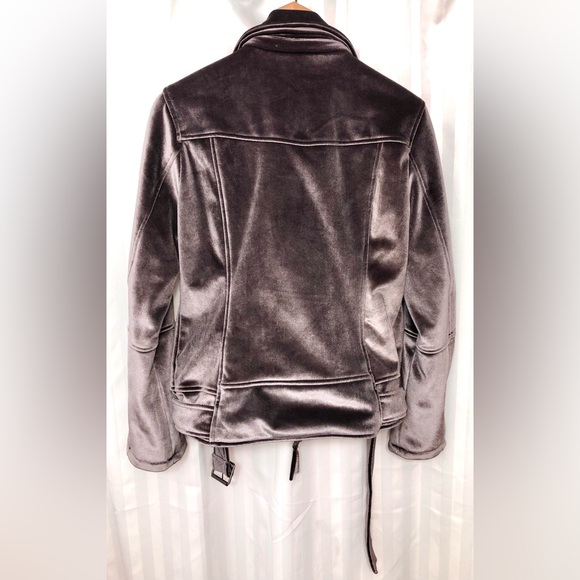 New Lucky Brand Lavender Velvet Moto Jacket - S - Picture 3 of 6